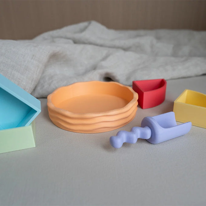 Grennn 'Mandigo' Speelbakjes Set Pastel kwartcirkel
