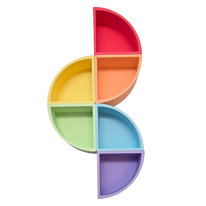 Grennn 'Mandigo' Speelbakjes Set Pastel Kwartcirkels