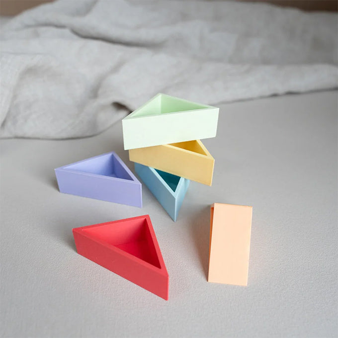 Grennn 'Mandigo' Speelbakjes Set Pastel Rechte driehoeken