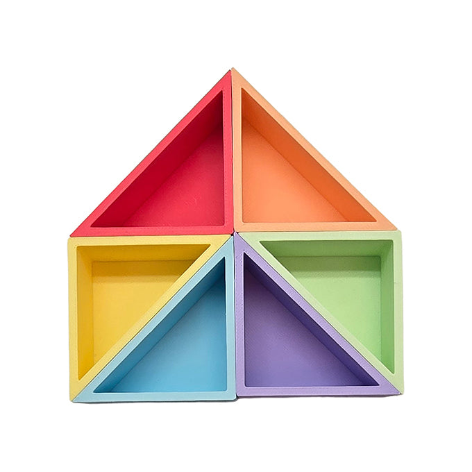 Grennn 'Mandigo' Speelbakjes Set Pastel Rechte driehoeken
