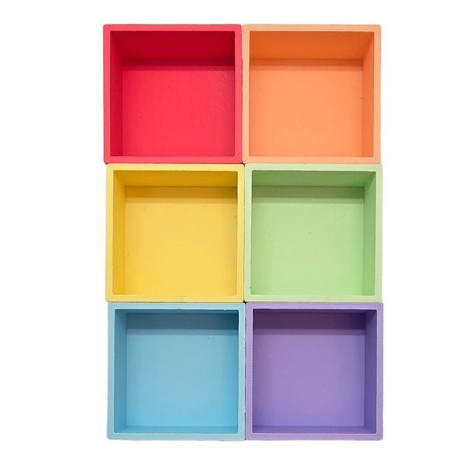 Grennn 'Mandigo' Speelbakjes Set Pastel Vierkanten