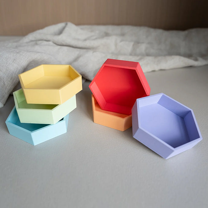 Grennn 'Mandigo' Speelbakjes Set Pastel Zeshoekig