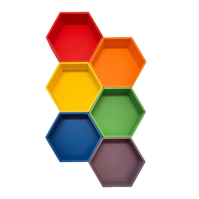 Grennn 'Mandigo' Speelbakjes Set Regenboog Zeshoekig