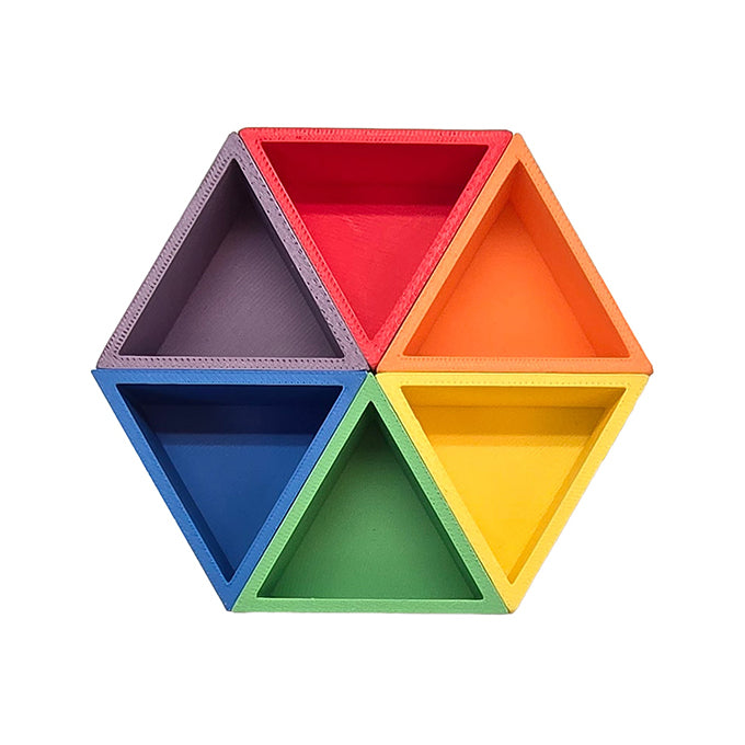 Grennn 'Mandigo' Speelbakjes Set Regenboog Gelijkzijdige Driehoeken