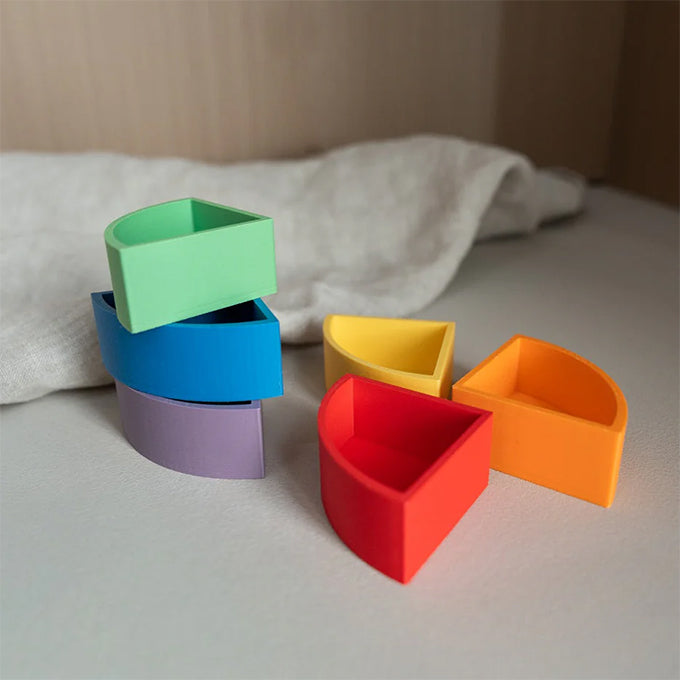 Grennn 'Mandigo' Speelbakjes Set Regenboog Kwartcirkels