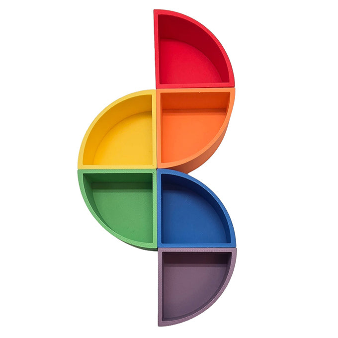 Grennn 'Mandigo' Speelbakjes Set Regenboog Kwartcirkels