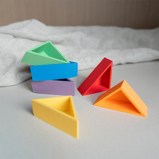 Grennn 'Mandigo' Speelbakjes Set Regenboog Rechte driehoeken