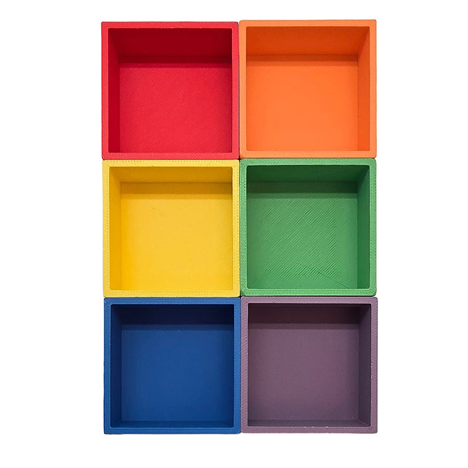 Grennn 'Mandigo' Speelbakjes Set Regenboog Vierkanten