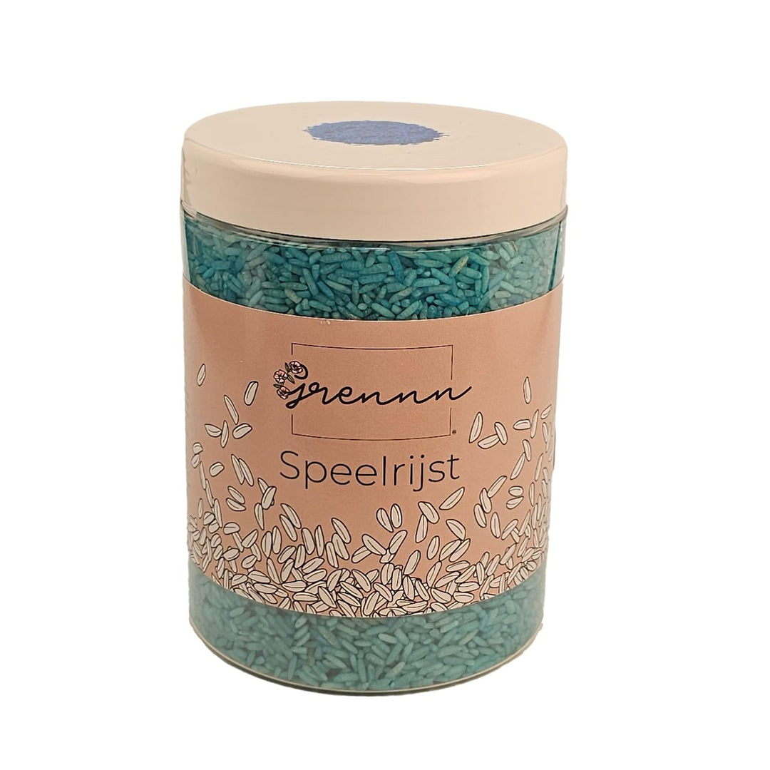 Grennn Speelrijst Licht Blauw 750 gram