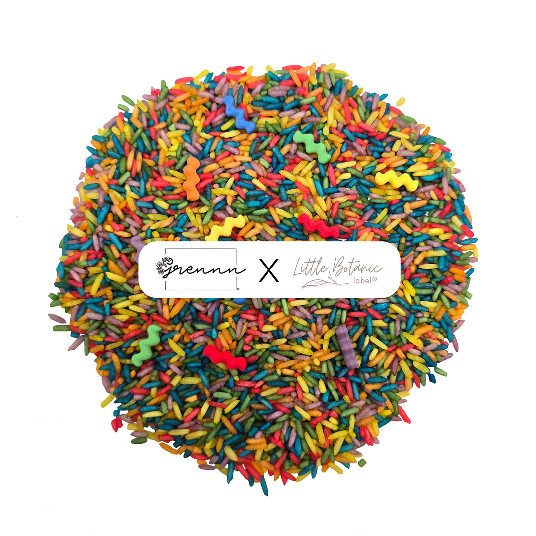 Grennn x Little Botanic Label speelset regenboog waves - compleet