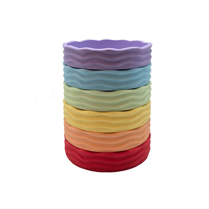 Grennn 'Wave' Pastelbakjes set 6 stuks