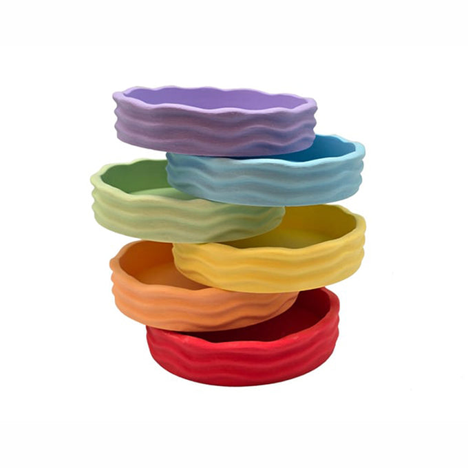 Grennn 'Wave' Pastelbakjes set 6 stuks