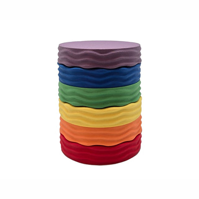 Grennn 'Wave' Regenboogbakjes set 6 stuks