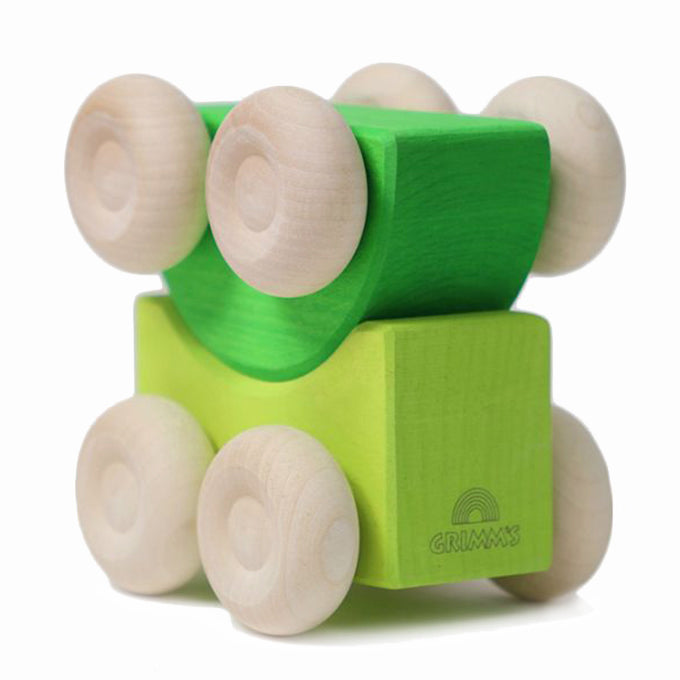 Grimm's houten Stapelauto's, 2 stuks, Groen