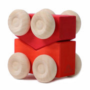 Grimm's houten Stapelauto's, 2 stuks, Rood