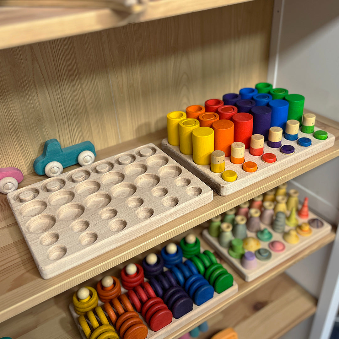Houten houder voor Grapat Lo en La speelsets