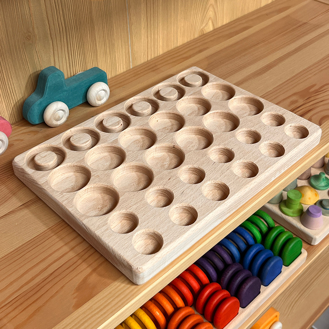 Houten houder voor Grapat Lo en La speelsets
