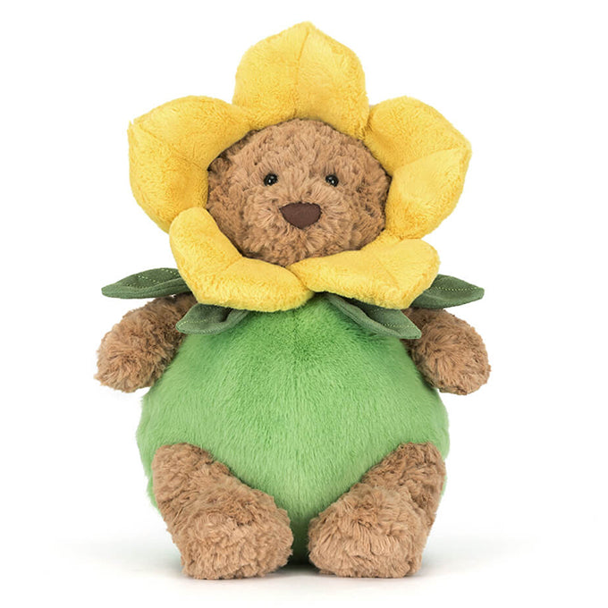 Jellycat Knuffel Beer in Bloemenpak, Bartholomew Bear Daffodil Outfit