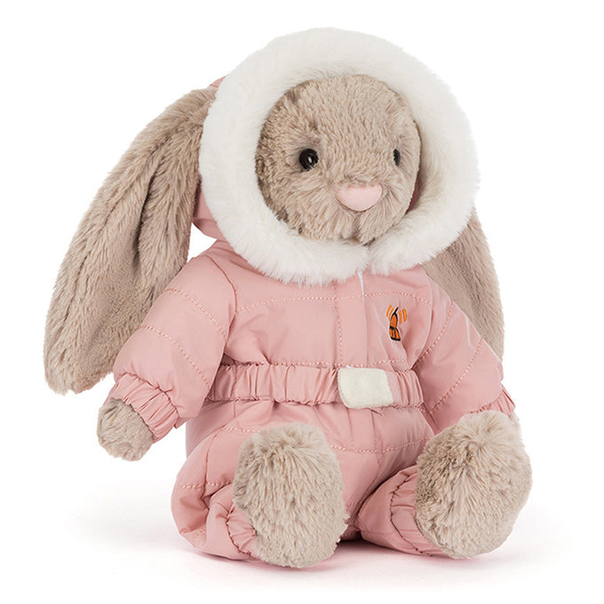 Jellycat Knuffel Konijn in Skipak, Bashful Bunny 'Snow Suit', 31cm