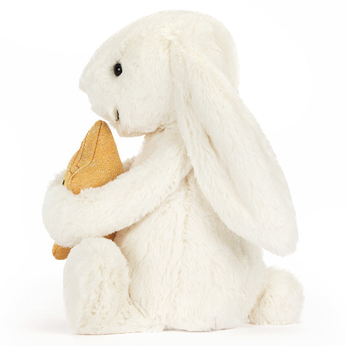 Jellycat Knuffel Konijn met ster, Cream Bunny with Star, 31cm