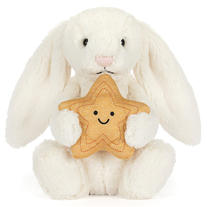 Jellycat Knuffel Konijn met ster, Cream Bunny with Star, 31cm