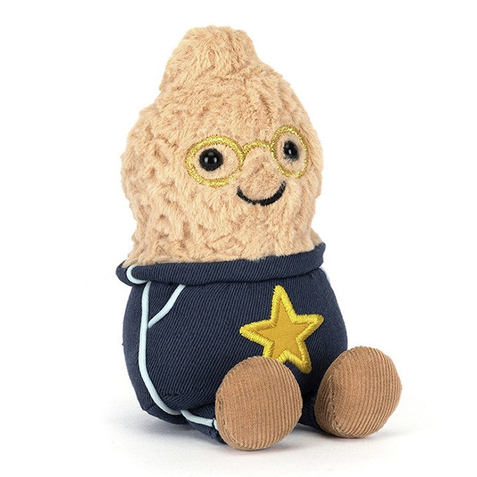 Jellycat Knuffel Pinda, Amuseables Peanut Star Student Outfit, 15cm