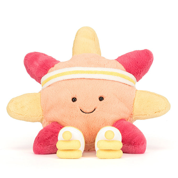 Jellycat Knuffel Zon op Rolschaatsen, Amuseables Sun 'Roller Skates', 30cm