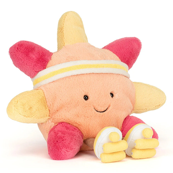Jellycat Knuffel Zon op Rolschaatsen, Amuseables Sun 'Roller Skates', 30cm