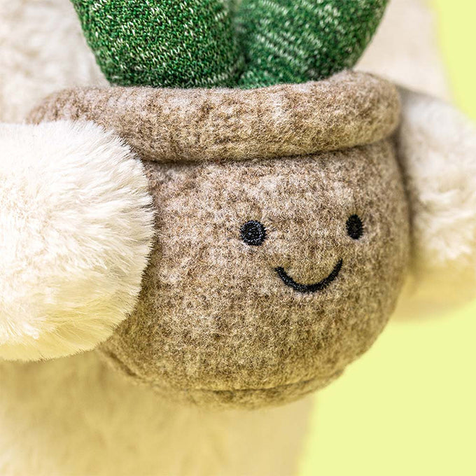 Jellycat Knuffel Konijn, Cream Bunny with Plant, 31cm