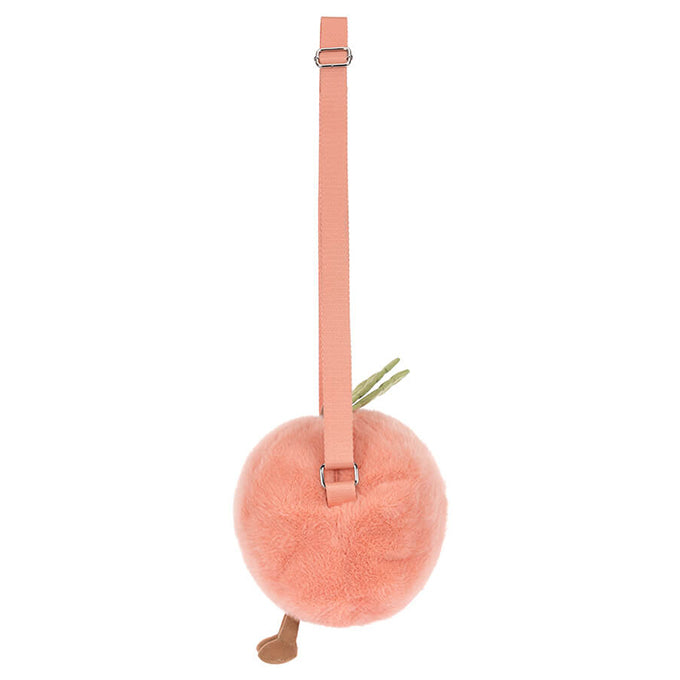 Jellycat Perzik Tasje, Amuseables Peach Shoulder Bag, 18cm
