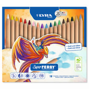 Lyra Kleurpotloden Super Ferby ongelakt, 18 stuks