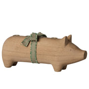 Maileg Houten Advent Kandelaar Varken, Candle holder Pig, Advent medium - Nature