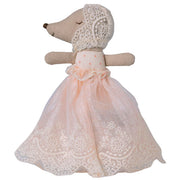 Maileg Baby Muis Roze, Mouse in gown - Powder