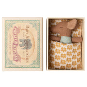 Maileg Baby Muis Sleepy Wakey baby mouse in matchbox, Blue II