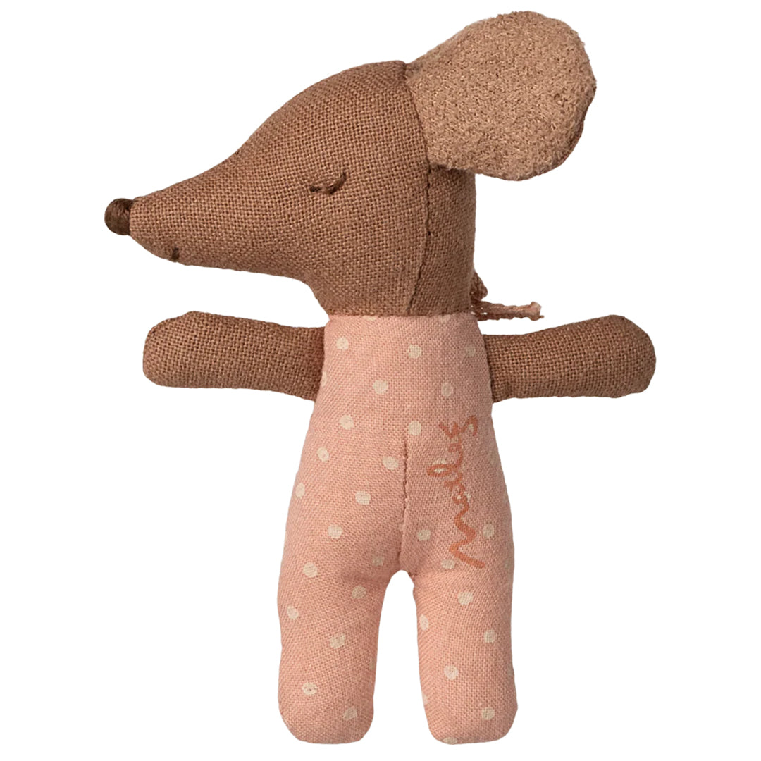 Maileg Baby Muis Sleepy Wakey baby mouse in matchbox, Rose II