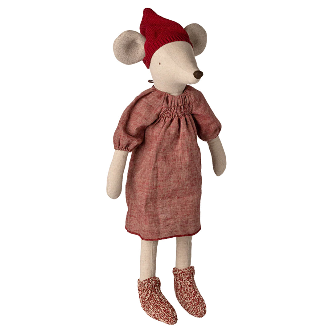 Maileg Muis, Christmas Mouse Maxi Girl, 60cm
