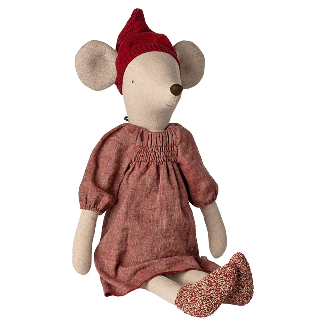 Maileg Muis, Christmas Mouse Maxi Girl, 60cm