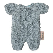 Maileg gebreid pakje voor baby konijntje, Knitted suit, Micro - Blue