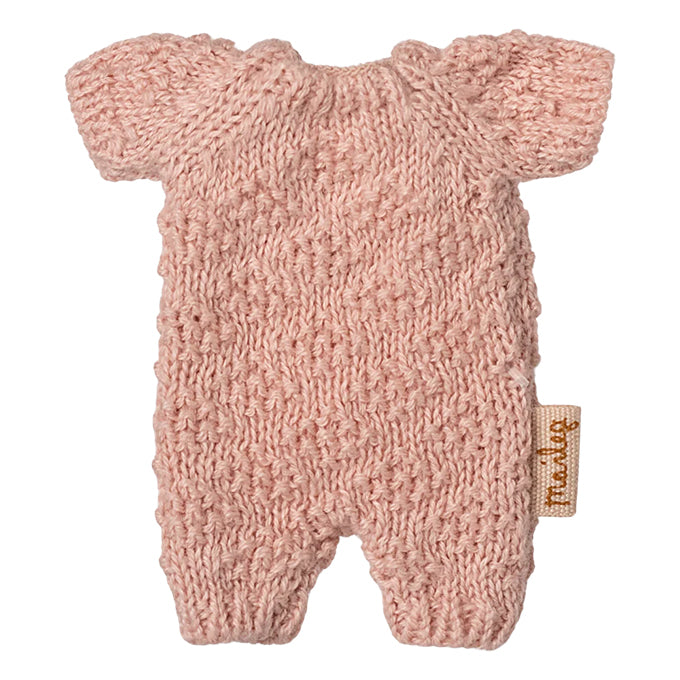 Maileg gebreid pakje voor baby konijntje, Knitted suit, Micro - Rose