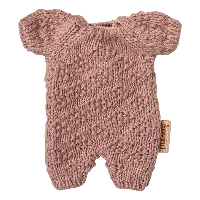 Maileg gebreid pakje voor baby konijntje, Knitted suit, Micro - Heather