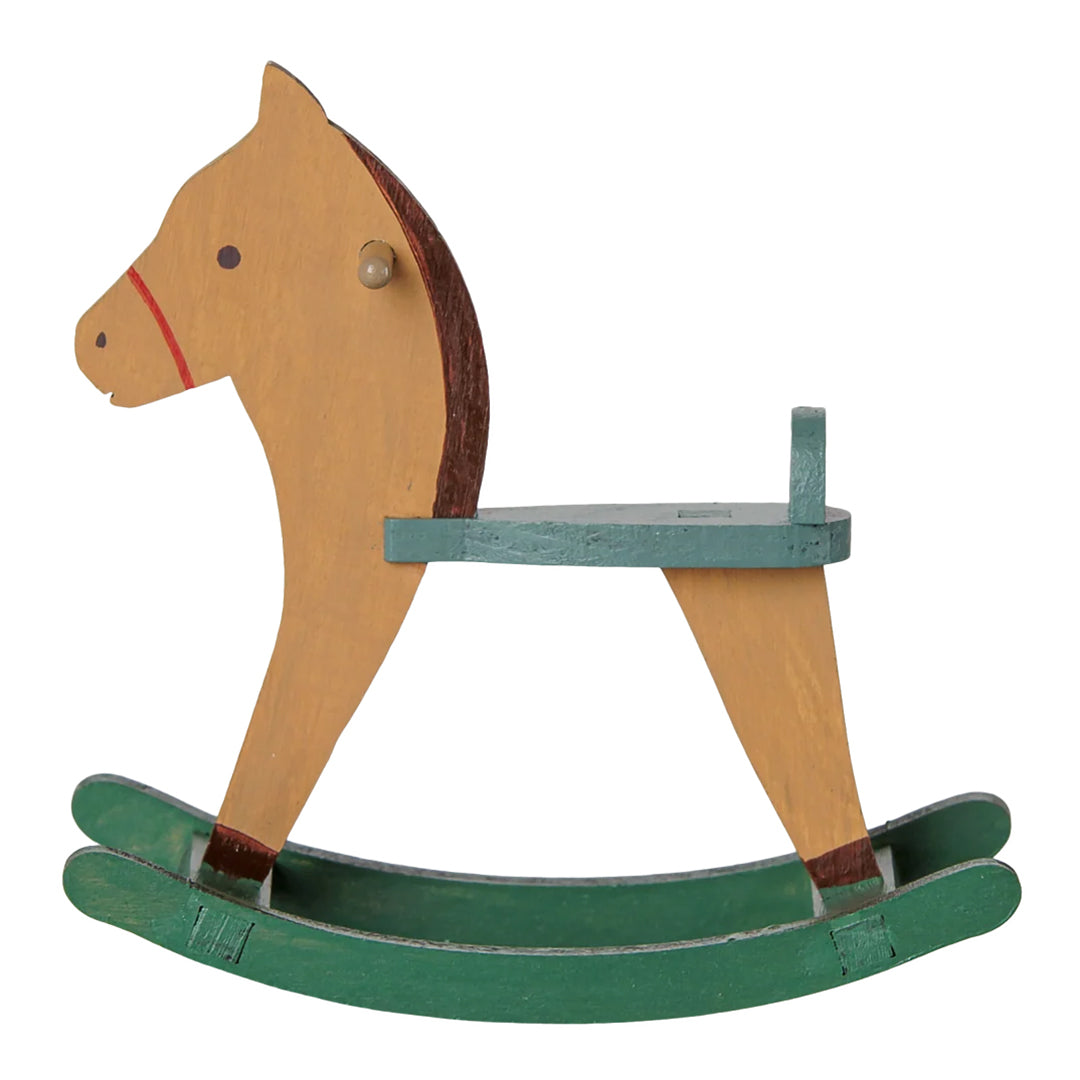 Maileg Houten Hobbelpaard voor muizen, Rocking Horse Mouse - Light Brown