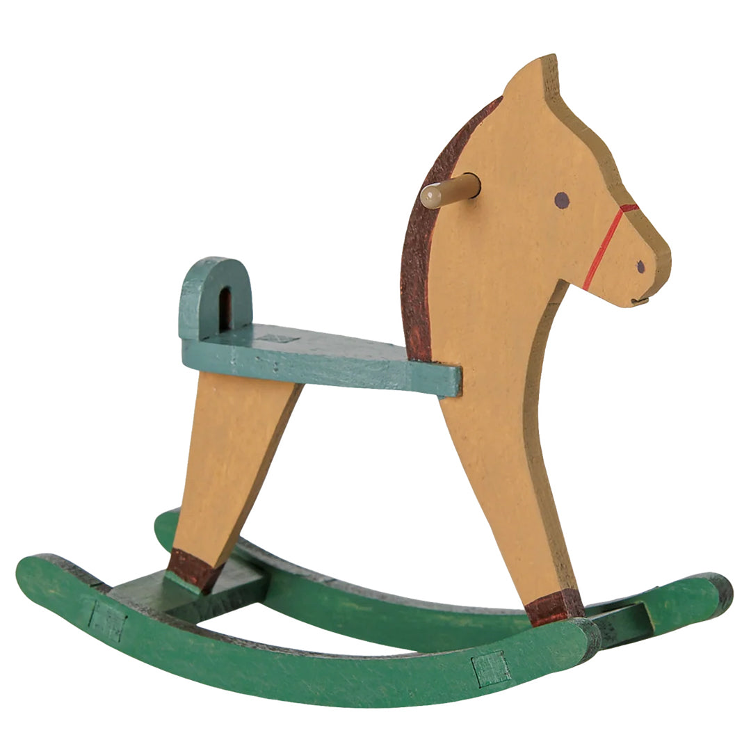 Maileg Houten Hobbelpaard voor muizen, Rocking Horse Mouse - Light Brown