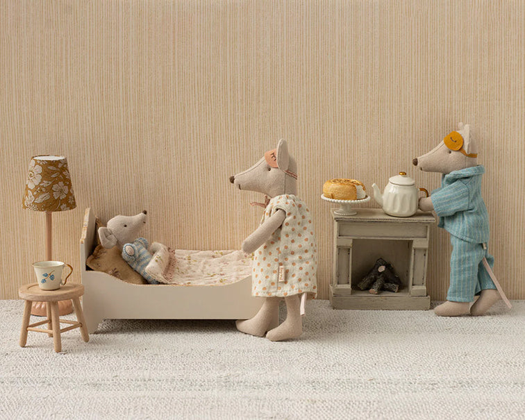 Maileg Houten bed voor muizen, Bed Mouse, Off white