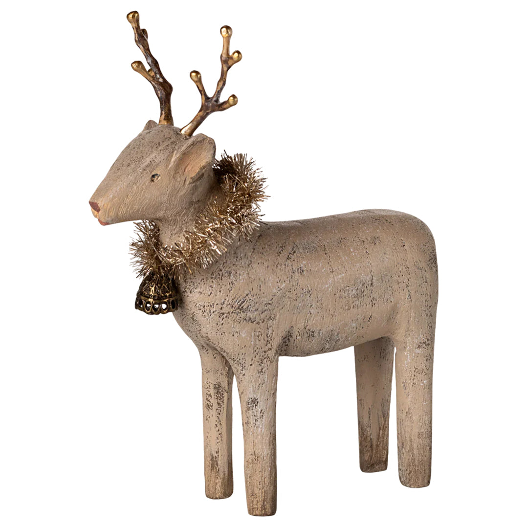 Maileg houten Rendier, Reindeer Small Nature, 16,5cm
