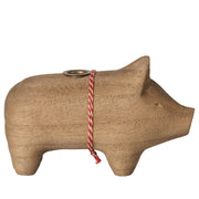 Maileg Houten Kandelaar Varken, Candle holder Pig, Small - Nature