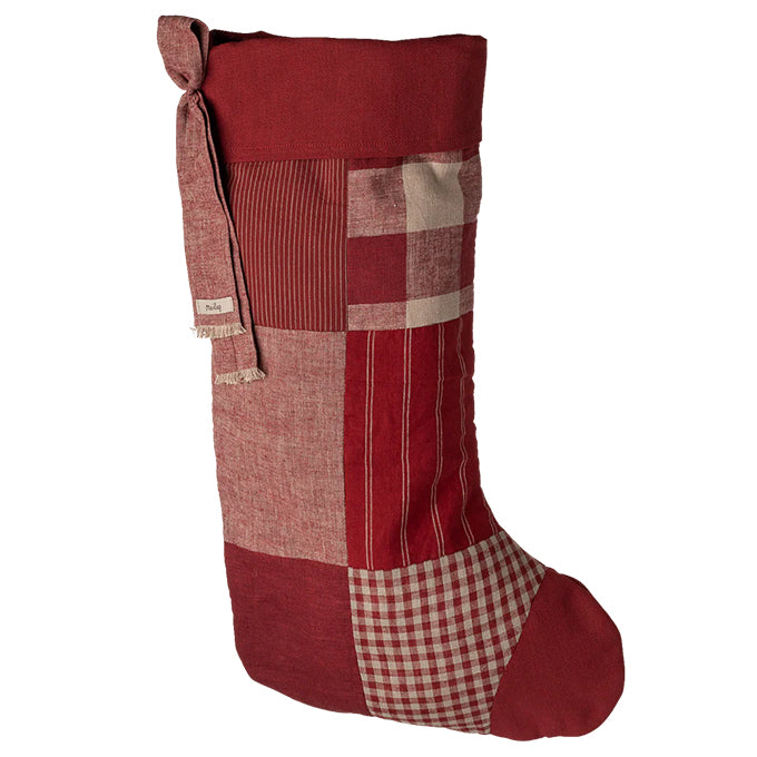 Maileg Kerst Sok, Christmas stocking - Check, 59 cm