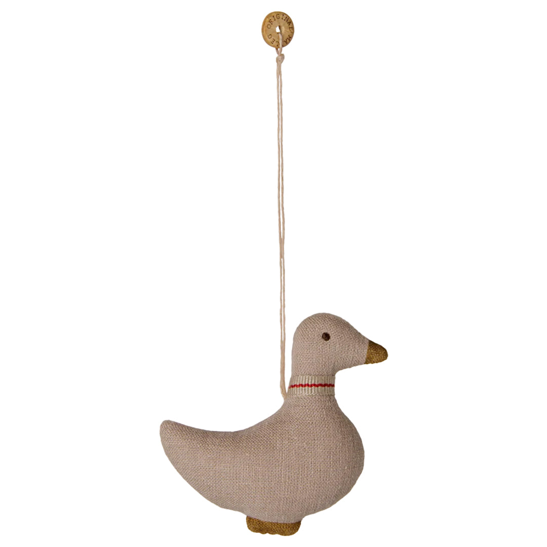 Maileg Ornament Eend, Fabric ornament Duck - Sand