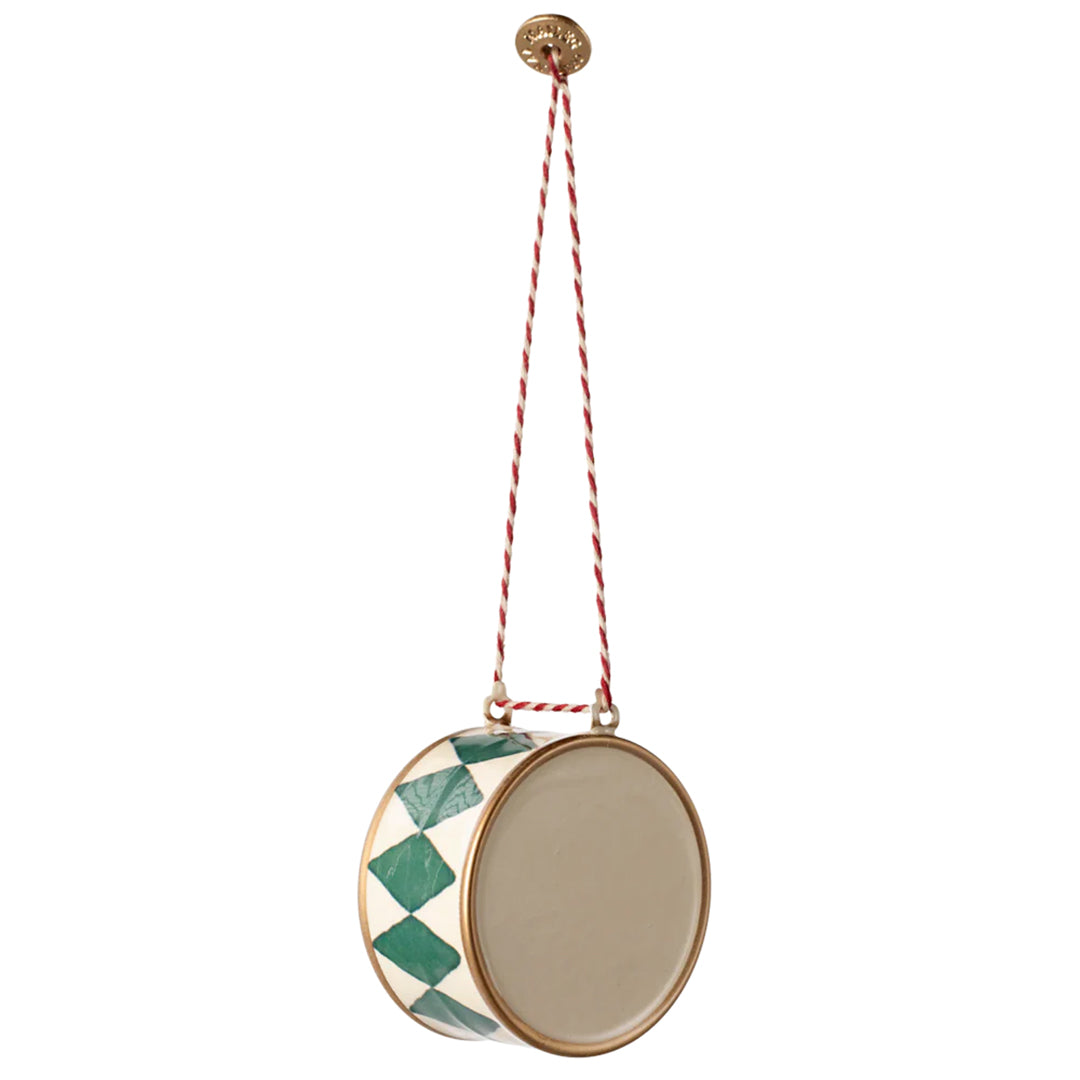 Maileg Metalen Ornament Trommel, Large Drum - Green