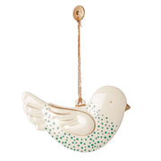 Maileg Metalen Ornament Vogel, Metal ornament, Bird - Green dot