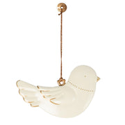 Maileg Metalen Ornament Vogel, Metal ornament, Bird - Off white/Gold